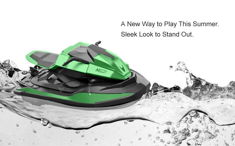 RC JJRC S9 2.4GHz Remote Control Racing Boat - 1:14 Scale High-Speed Electric RC Ship with Dual Motors and Two Speed Settings - Ideal Gift for Ages 6-14 - ToylandEU