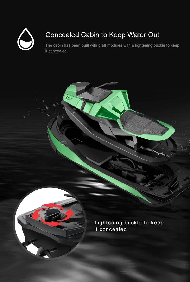RC JJRC S9 2.4GHz Remote Control Racing Boat - 1:14 Scale High-Speed Electric RC Ship with Dual Motors and Two Speed Settings - Ideal Gift for Ages 6-14 - ToylandEU