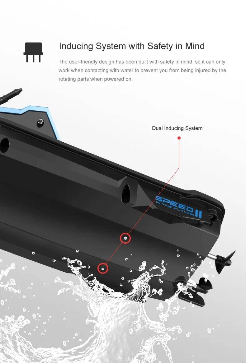 RC JJRC S9 2.4GHz Remote Control Racing Boat - 1:14 Scale High-Speed Electric RC Ship with Dual Motors and Two Speed Settings - Ideal Gift for Ages 6-14 - ToylandEU