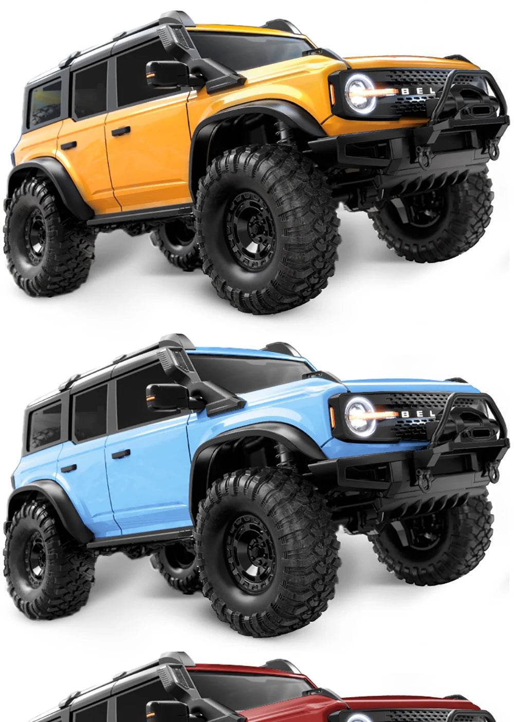 RC JMRC HB-R1001 1/10 Scale 4WD Electric RC Crawler Truck with 2.4GHz Remote Control for Climbing Adventures - ToylandEU