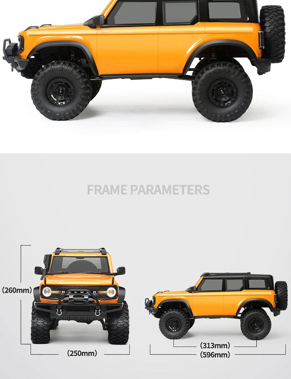 RC JMRC HB-R1001 1/10 Scale 4WD Electric RC Crawler Truck with 2.4GHz Remote Control for Climbing Adventures - ToylandEU