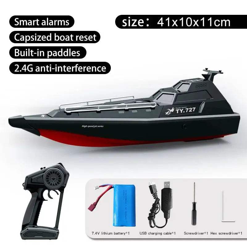 2.4GHz TY727 RC TURBOJET PUMP High-Speed Remote Control Jet Boat Low Battery Alarm Function adult Children Toy Gift - ToylandEU