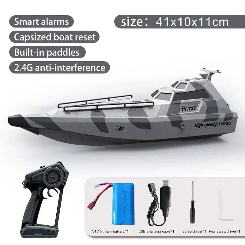 2.4GHz TY727 RC TURBOJET PUMP High-Speed Remote Control Jet Boat Low Battery Alarm Function adult Children Toy Gift - ToylandEU