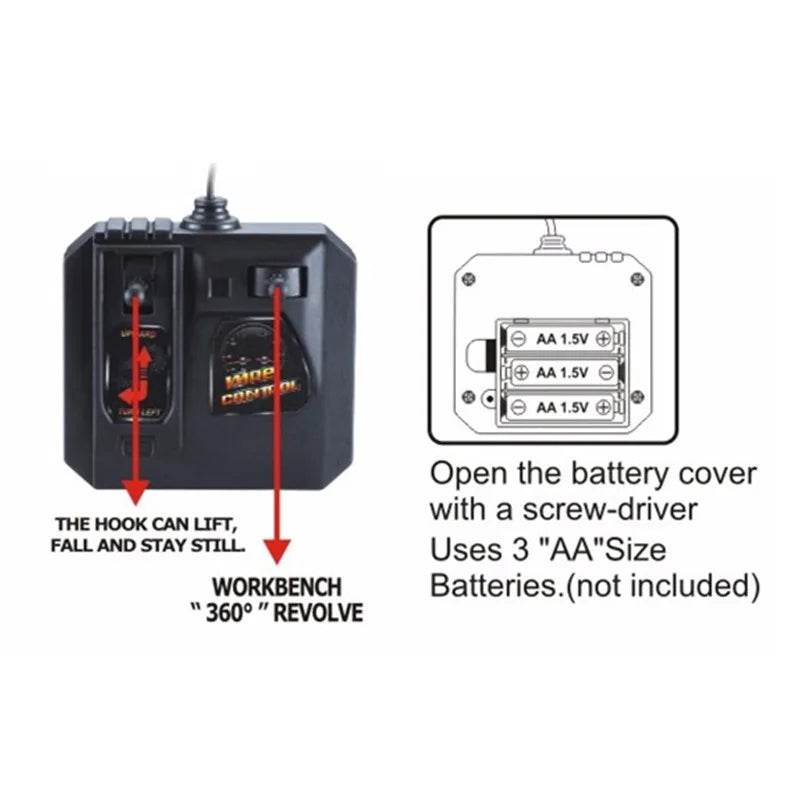 RC Kids Construction Site RC Tower Crane Toy with 6 Channel Control - ToylandEU