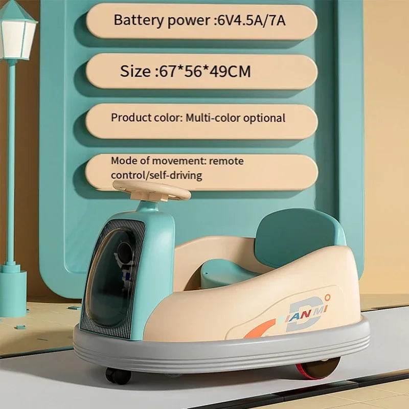 RC Kids Remote Control Electric Bumper Car - Drifting Rotating Kart for Indoor and Outdoor Fun - Safe Toy for Boys and Girls - ToylandEU