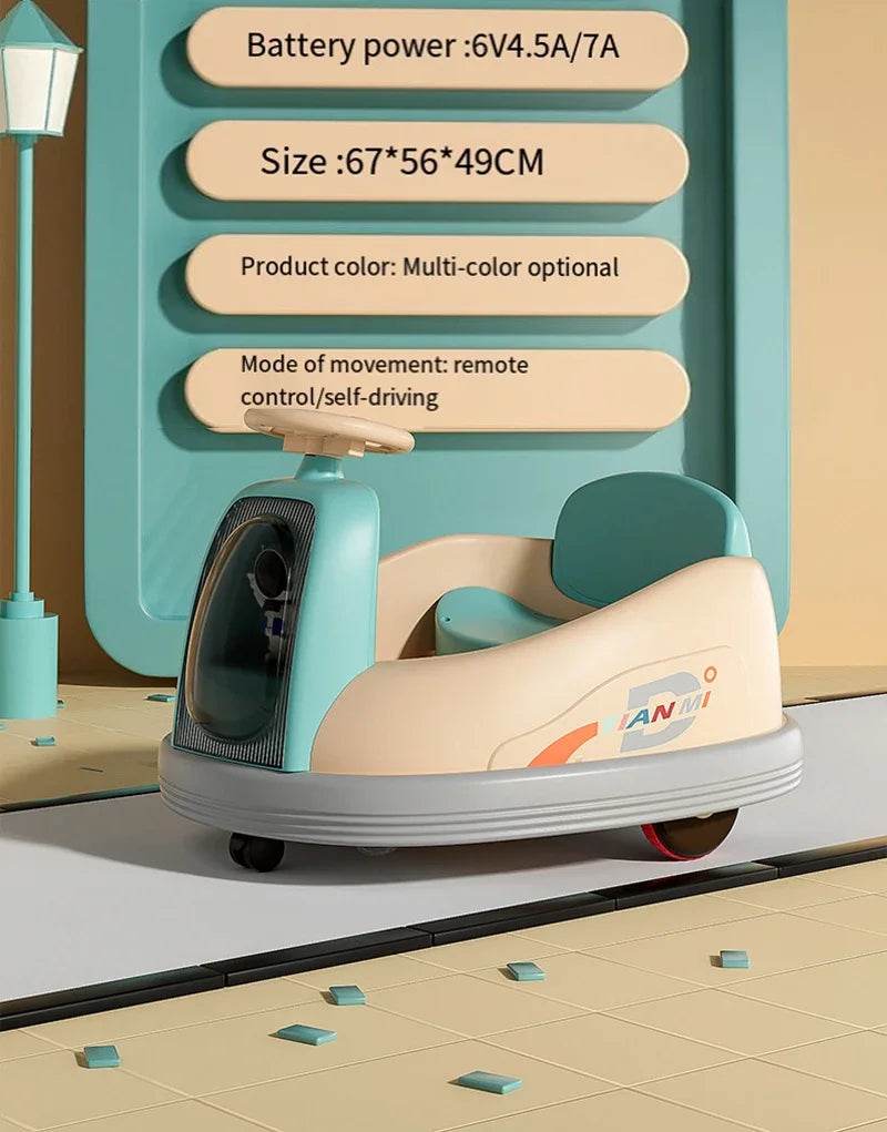 RC Kids Remote Control Electric Bumper Car - Drifting Rotating Kart for Indoor and Outdoor Fun - Safe Toy for Boys and Girls - ToylandEU