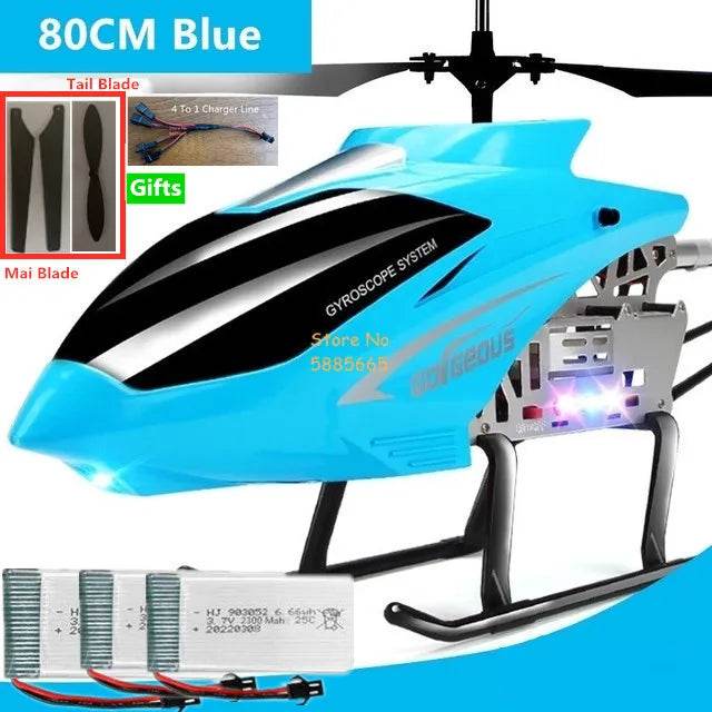 RC LED Remote Control Helicopter - 80CM Dual Propeller Fun for All Ages - ToylandEU