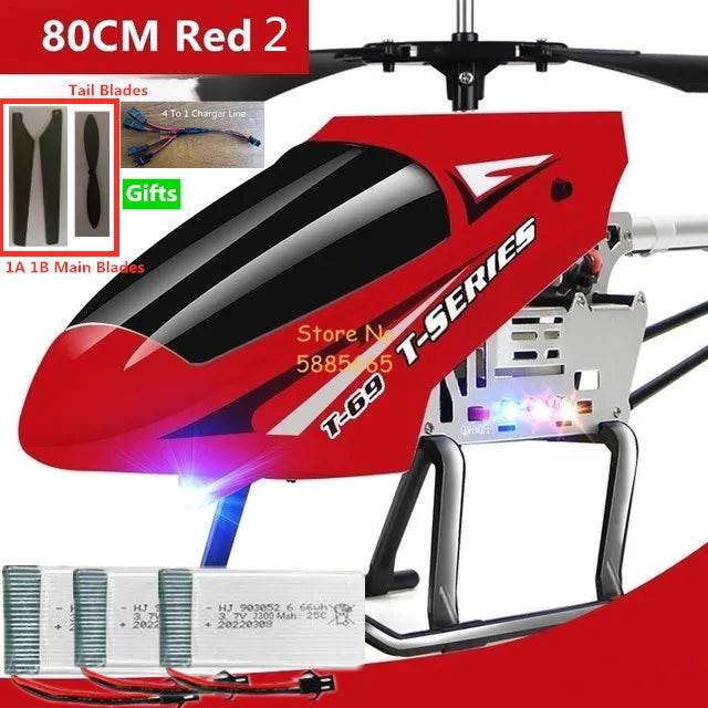 RC LED Remote Control Helicopter - 80CM Dual Propeller Fun for All Ages - ToylandEU