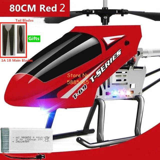 RC LED Remote Control Helicopter - 80CM Dual Propeller Fun for All Ages - ToylandEU