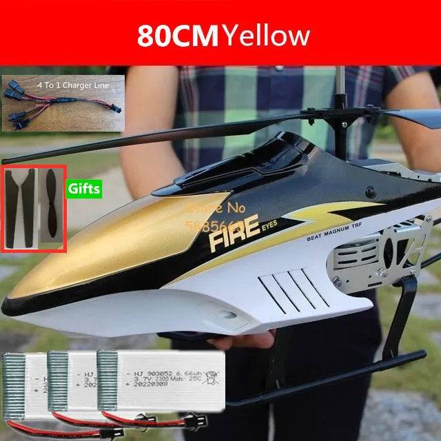 RC LED Remote Control Helicopter - 80CM Dual Propeller Fun for All Ages - ToylandEU