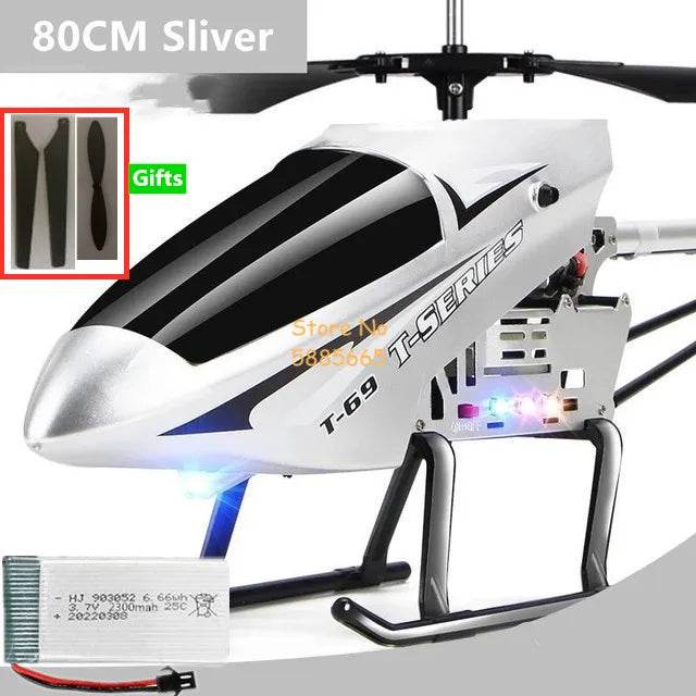 RC LED Remote Control Helicopter - 80CM Dual Propeller Fun for All Ages - ToylandEU