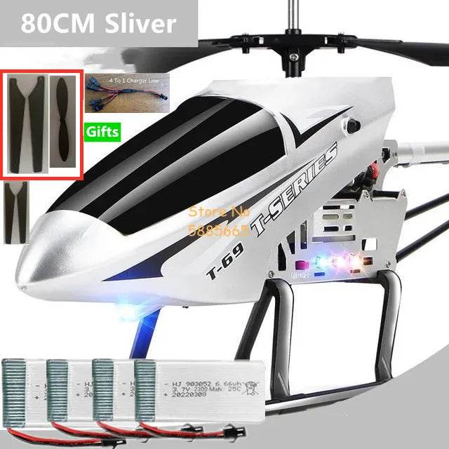 RC LED Remote Control Helicopter - 80CM Dual Propeller Fun for All Ages - ToylandEU