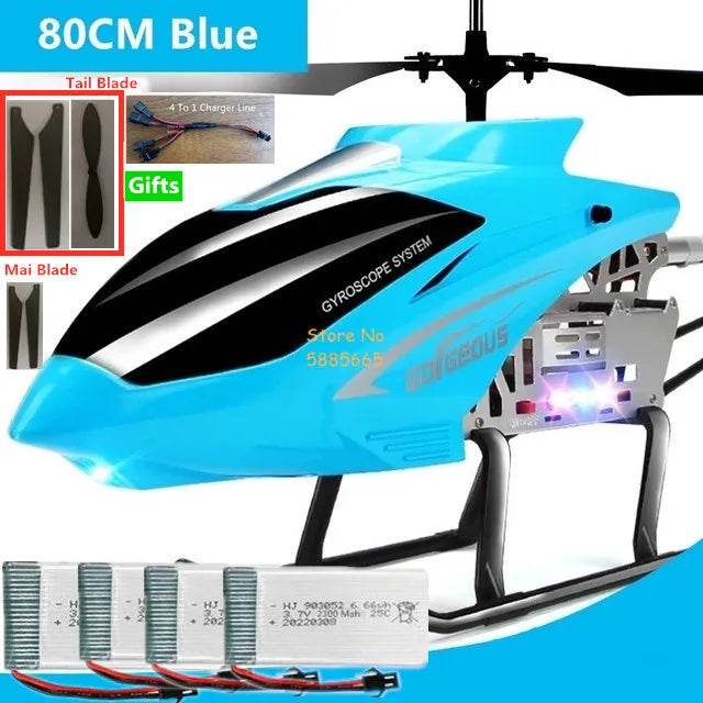 RC LED Remote Control Helicopter - 80CM Dual Propeller Fun for All Ages - ToylandEU