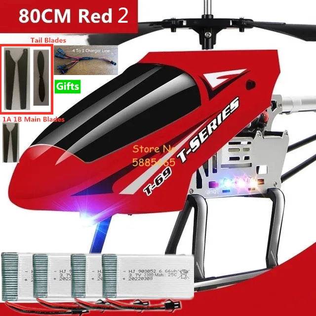 RC LED Remote Control Helicopter - 80CM Dual Propeller Fun for All Ages - ToylandEU