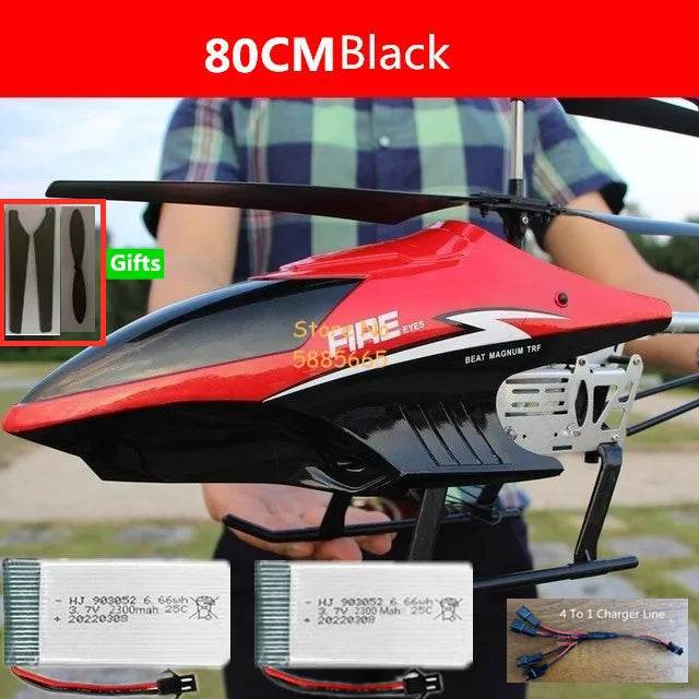 RC LED Remote Control Helicopter - 80CM Dual Propeller Fun for All Ages - ToylandEU