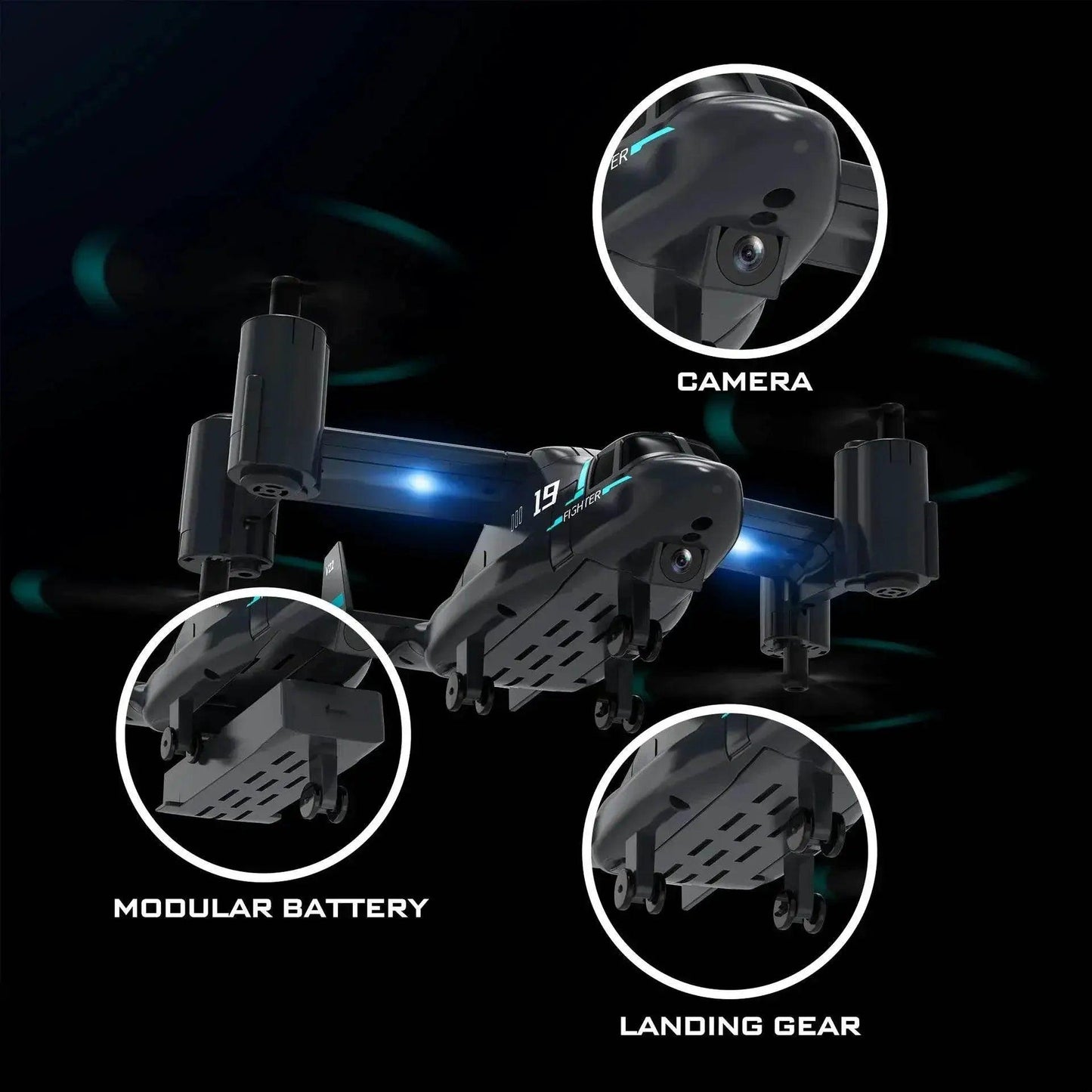 RC LM19 WiFi FPV Quadcopter Drone with 480P Camera - Remote Control Helicopter for Kids and Beginners -  ToylandEU™