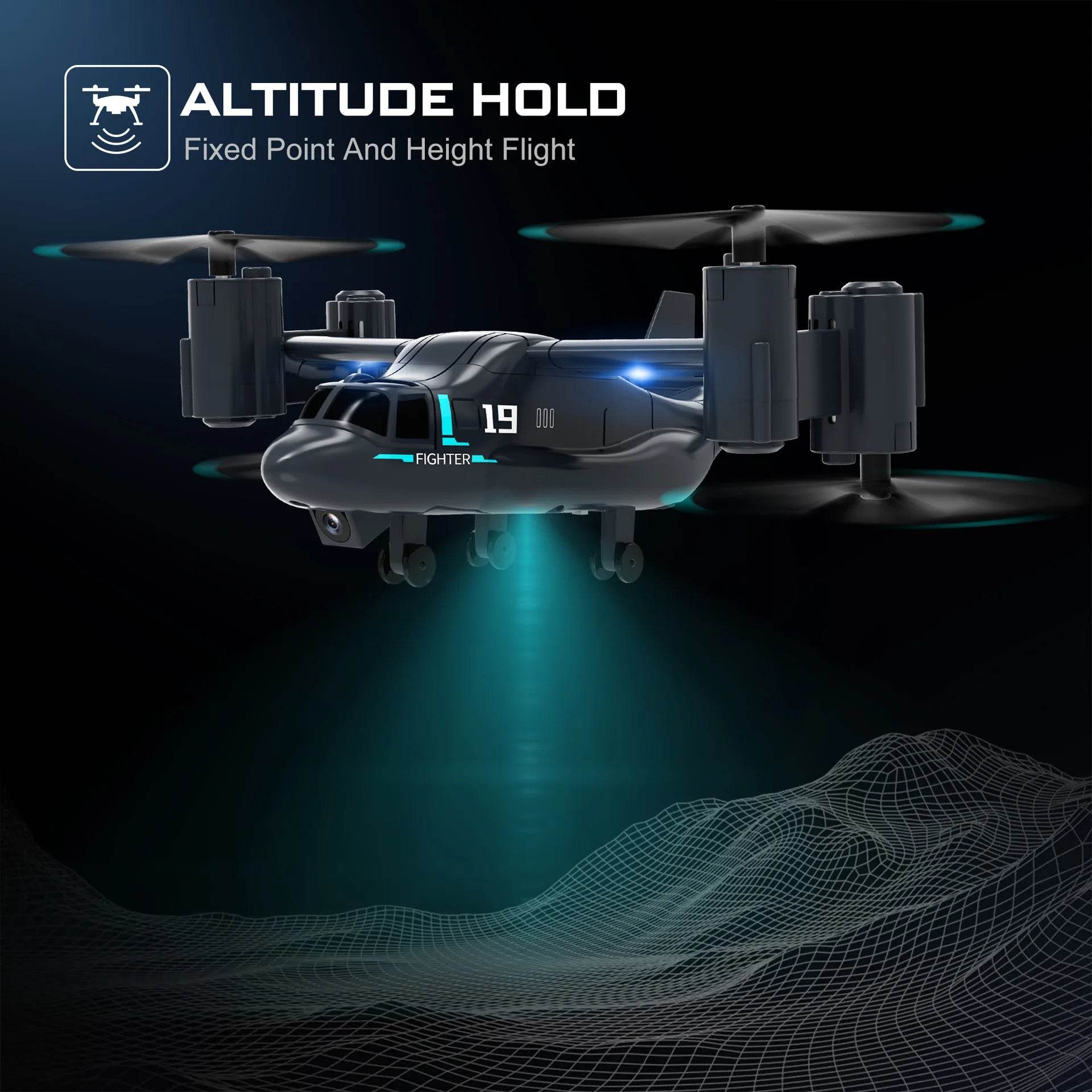 RC LM19 WiFi FPV Quadcopter Drone with 480P Camera - Remote Control Helicopter for Kids and Beginners - ToylandEU