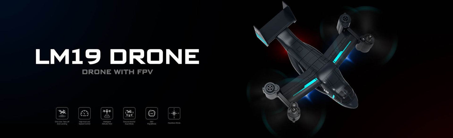 RC LM19 WiFi FPV Quadcopter Drone with 480P Camera - Remote Control Helicopter for Kids and Beginners - ToylandEU