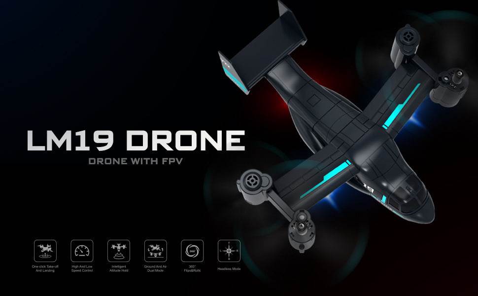 RC LM19 WiFi FPV Quadcopter Drone with 480P Camera - Remote Control Helicopter for Kids and Beginners - ToylandEU