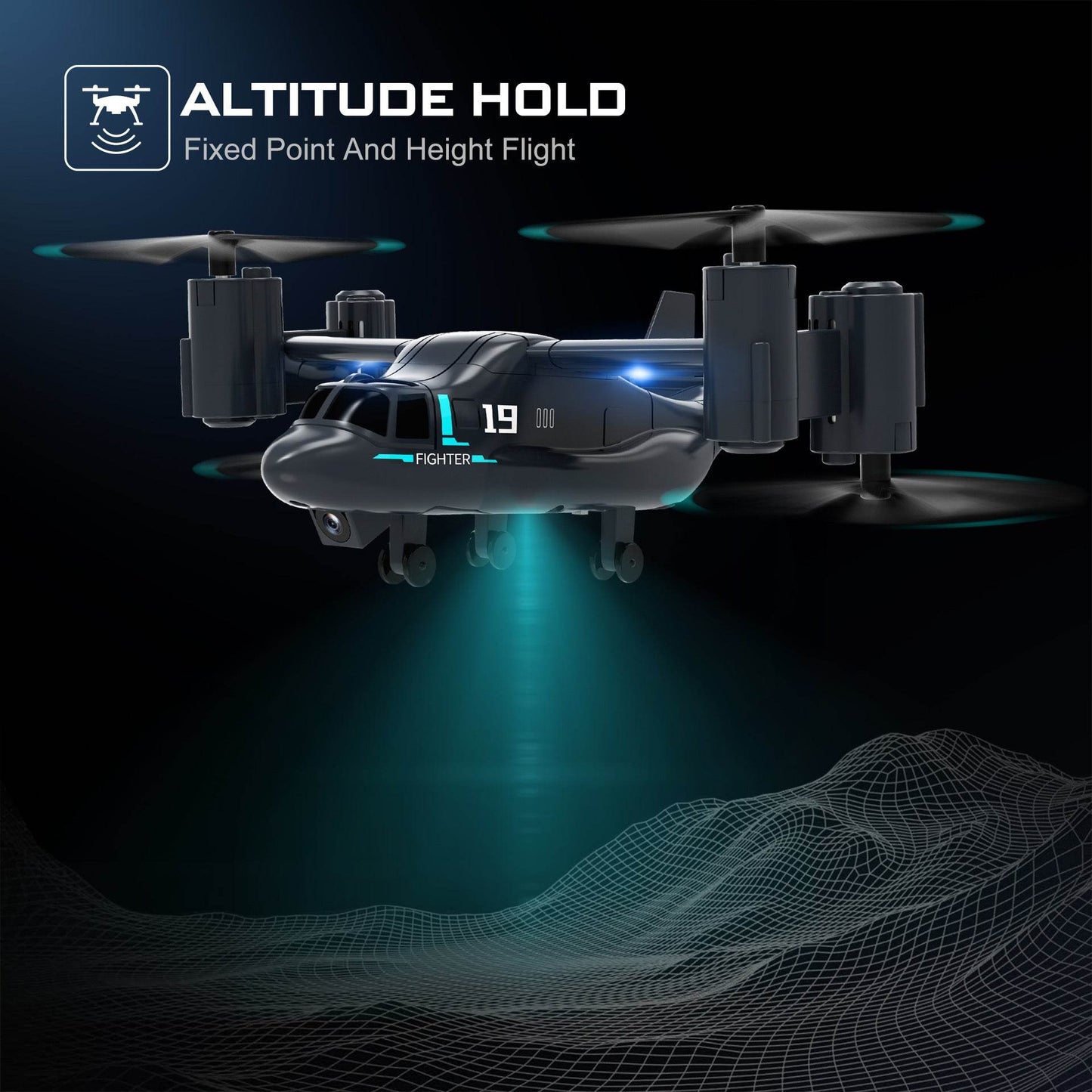 RC LM19 WiFi FPV Quadcopter Drone with 480P Camera - Remote Control Helicopter for Kids and Beginners - ToylandEU