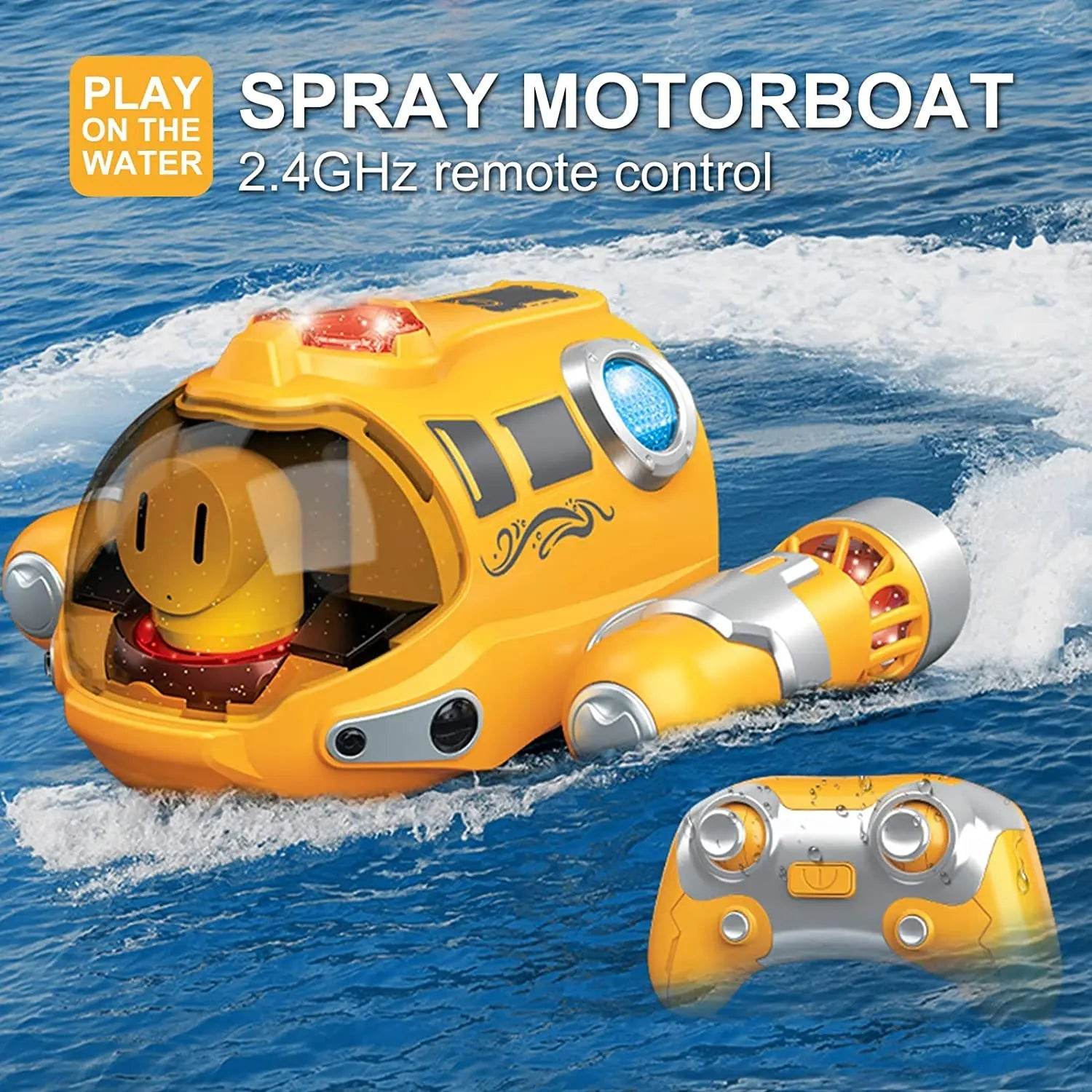 RC Light-Up Remote Control Gasboat for Thrilling Pool & Lake Adventures - ToylandEU
