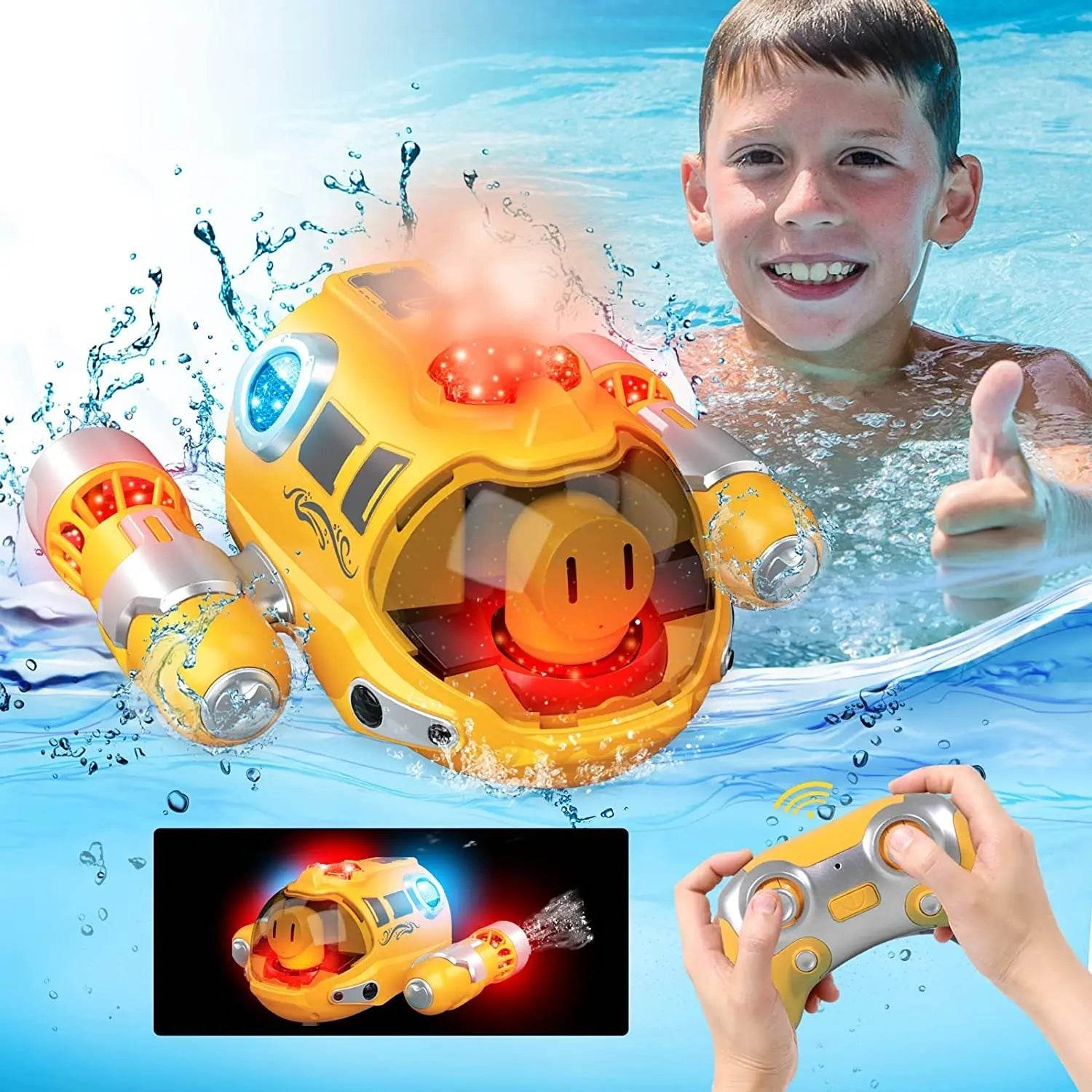 RC Light-Up Remote Control Gasboat for Thrilling Pool & Lake Adventures - ToylandEU