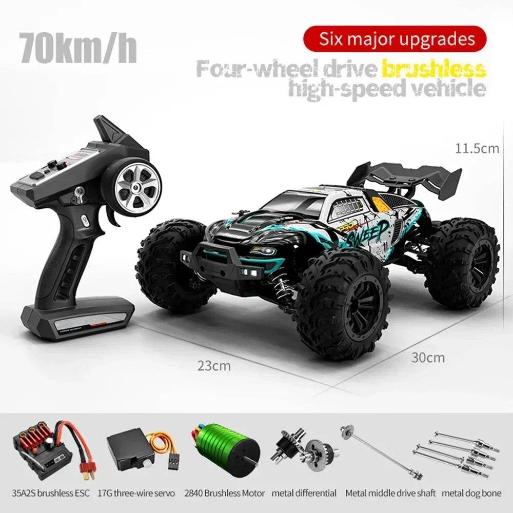 RC Lightning-Fast 1:16 Scale 4WD RC Off-Road Car with LED & Brushless Power! - ToylandEU