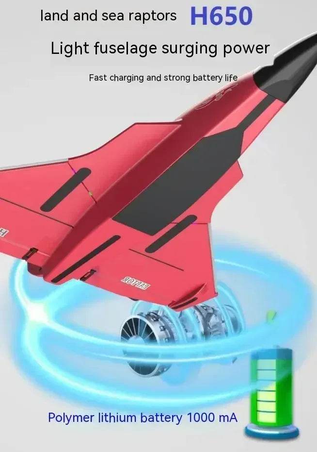 RC Lightweight and Crash-Resistant Raptor H650 All-Terrain Remote-Controlled Aircraft for Water, Land, and Air Fun - ToylandEU