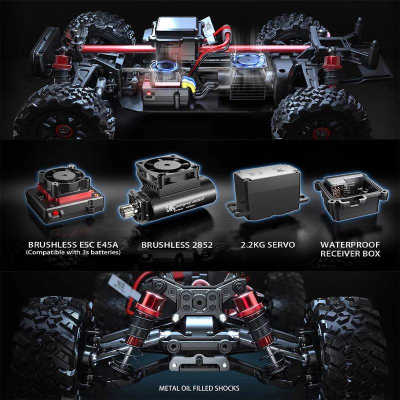 RC MJX 14209 14210: 1/14 Scale 4WD Brushless RC Drift Truck for Kids - ToylandEU