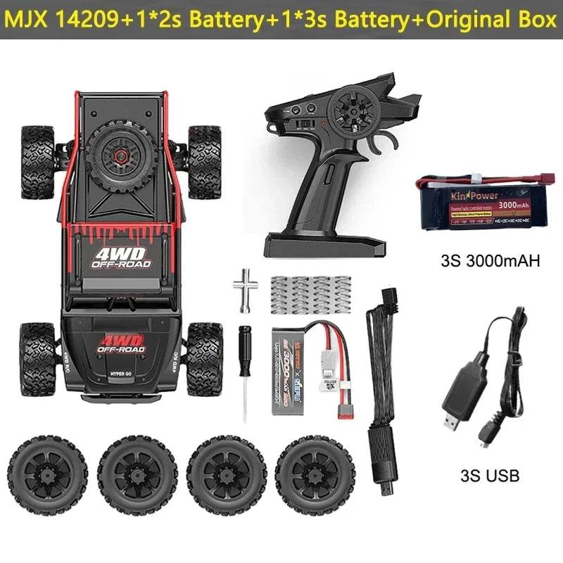 RC MJX 14209 14210: 1/14 Scale 4WD Brushless RC Drift Truck for Kids - ToylandEU