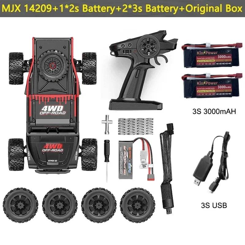 RC MJX 14209 14210: 1/14 Scale 4WD Brushless RC Drift Truck for Kids - ToylandEU