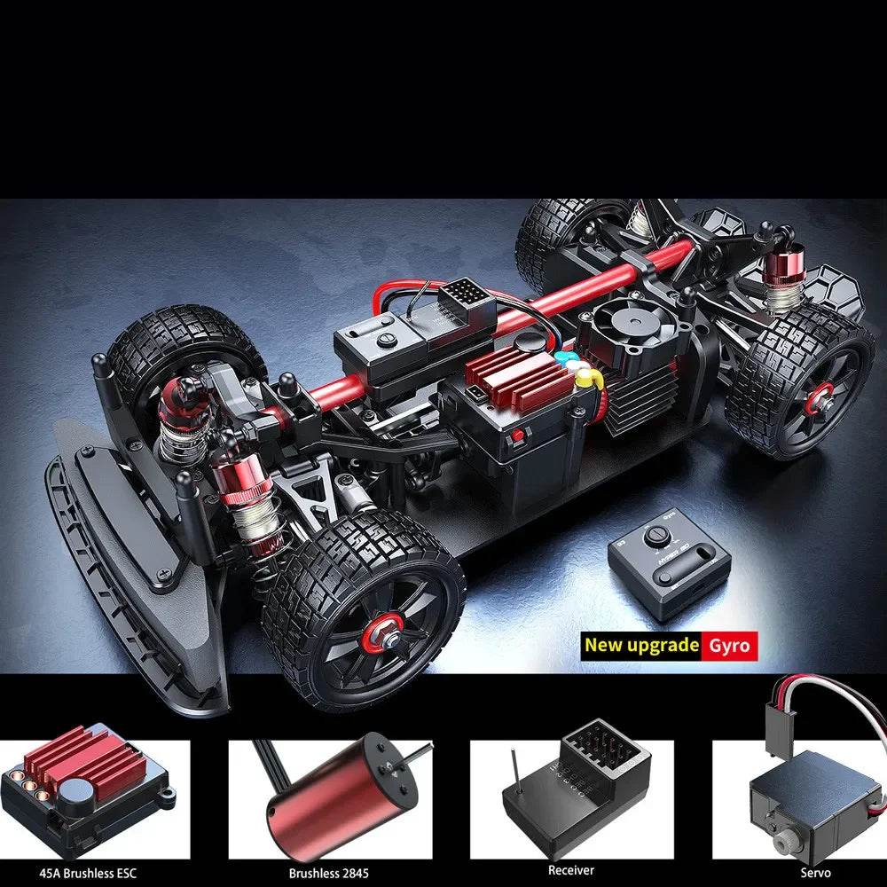 RC MJX 14301 V2.0 1/14 Scale 55km/h Brushless 4WD Remote Control Car - ToylandEU