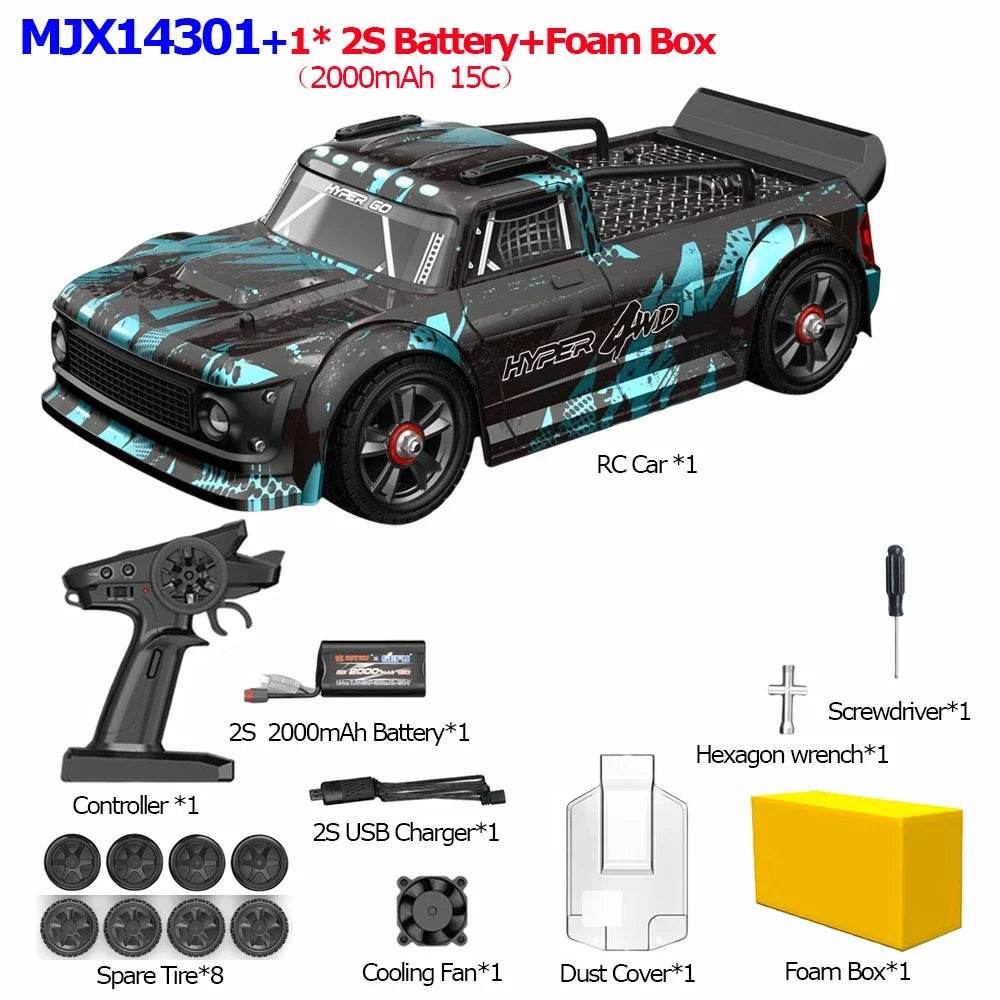 RC MJX 14301 V2.0 1/14 Scale 55km/h Brushless 4WD Remote Control Car - ToylandEU