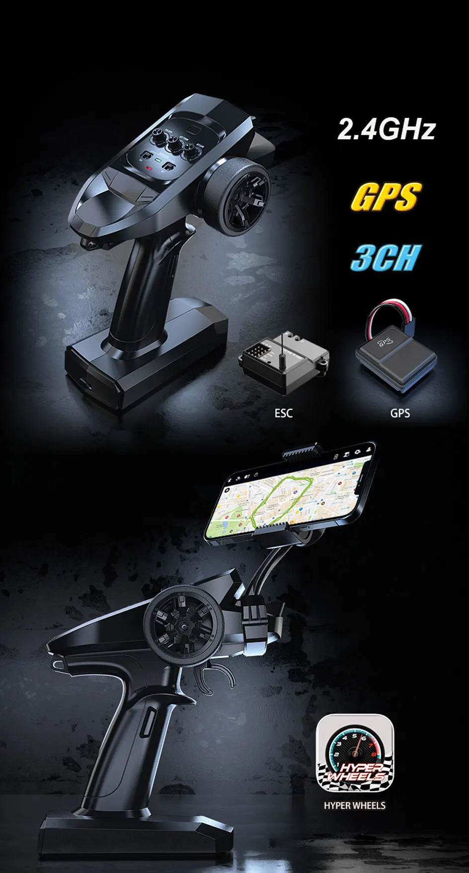 RC MJX Hyper Go H16H V3.0 High-Speed 4WD Off-Road Remote Control Truck with GPS - ToylandEU