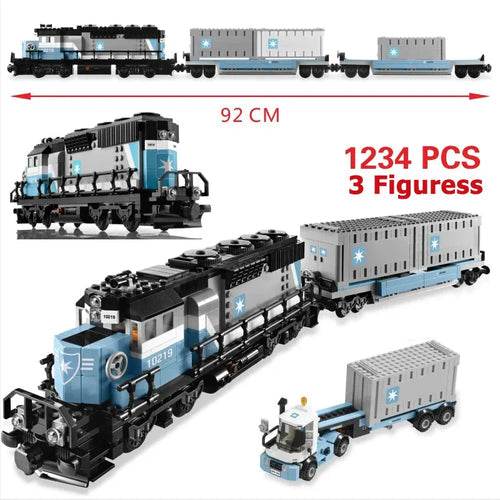 RC RC Maersk Train Building Blocks Set with Fun Minifigures Included - ToylandEU