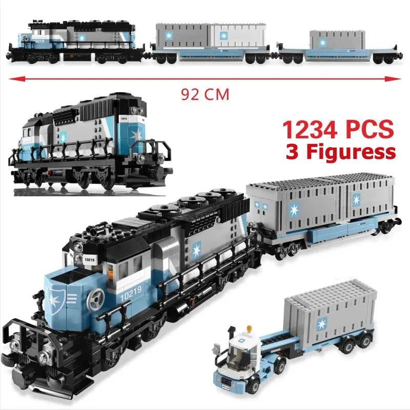 RC RC Maersk Train Building Blocks Set with Fun Minifigures Included - ToylandEU