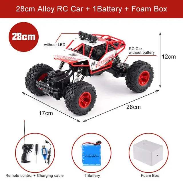 RC Monster Truck Off Road 4WD With Metal Shell LED - ToylandEU