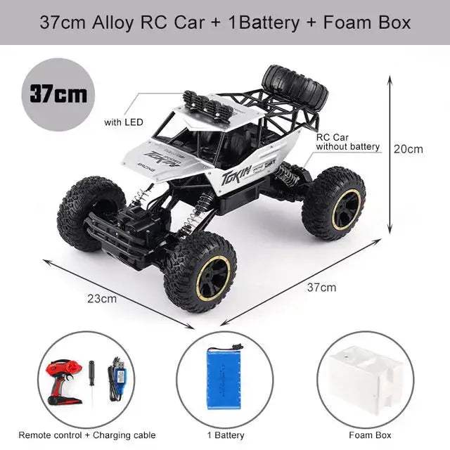 RC Monster Truck Off Road 4WD With Metal Shell LED - ToylandEU