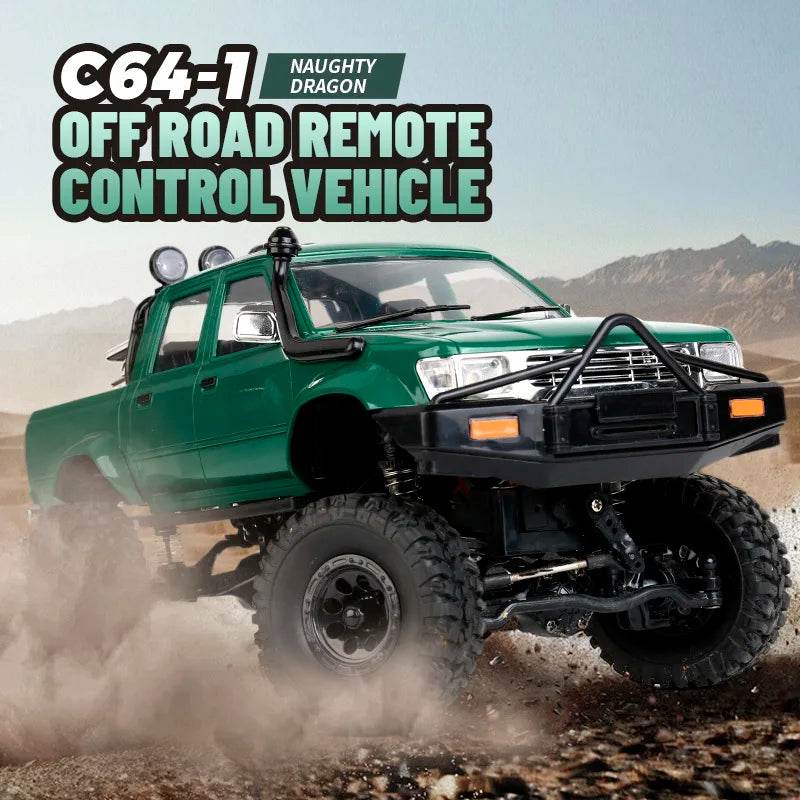 RC Naughty Dragon 1:16 Scale Off-Road Pickup Truck Electric RC Climbing Car with Remote Control - RTR Model Toy - ToylandEU