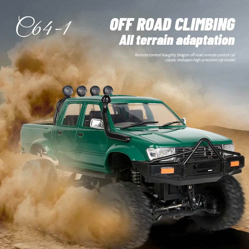 RC Naughty Dragon 1:16 Scale Off-Road Pickup Truck Electric RC Climbing Car with Remote Control - RTR Model Toy - ToylandEU