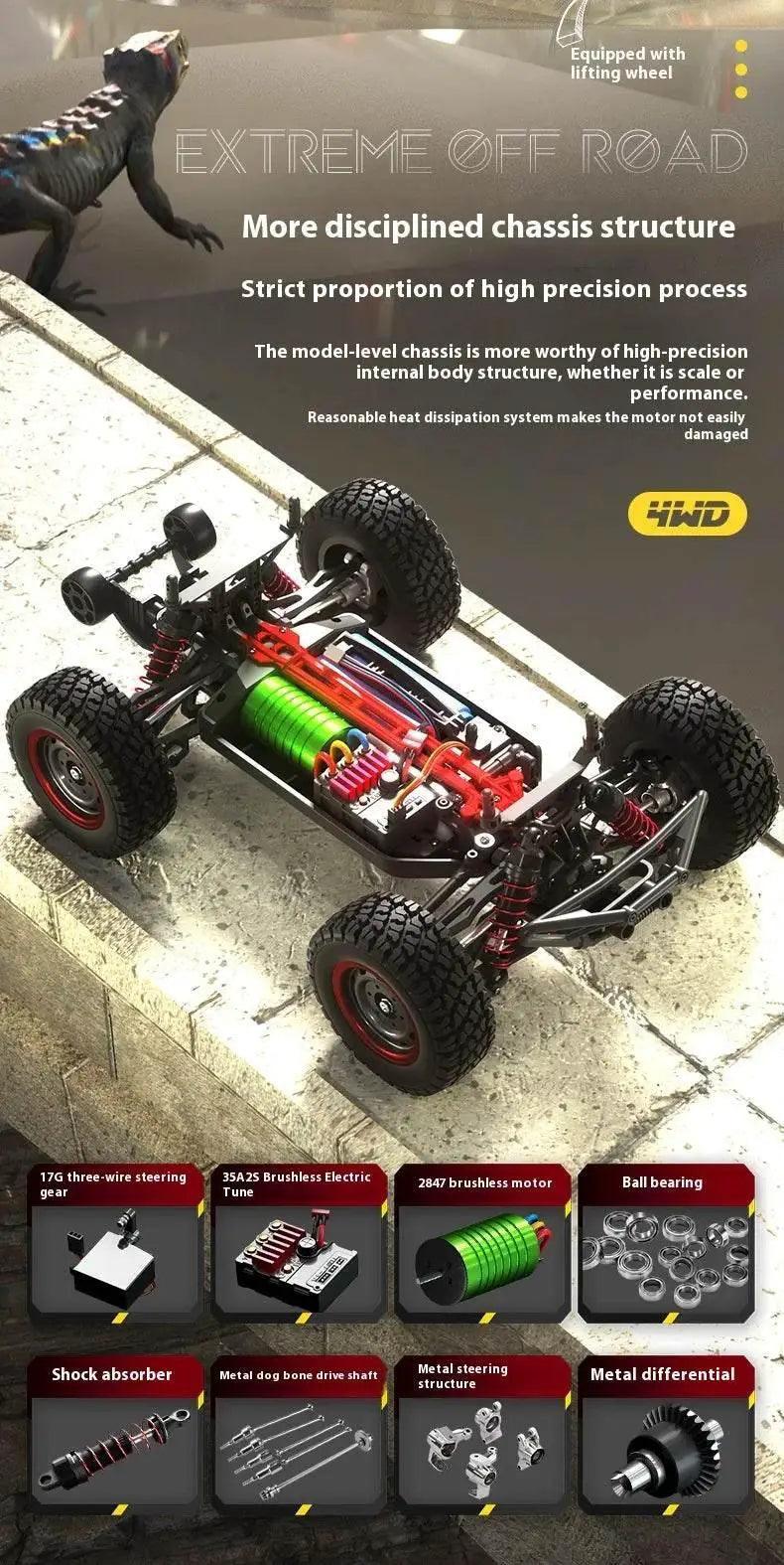  RC High-Speed 1/16 Scale Brushless Electric RC Off-Road Car for Kids and Boys -  ToylandEU™