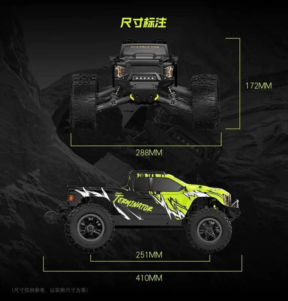  RC Rlaarlo 1/10 All-terrain Remote Control Brushless Off-road Vehicle - Ultimate Gift for Boys -  ToylandEU™