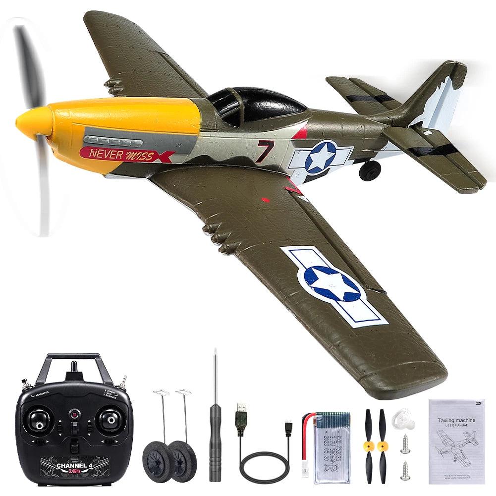 RC P51 Mustang 6 Axis Gyro | 410mm Wingspan | Toylandeu