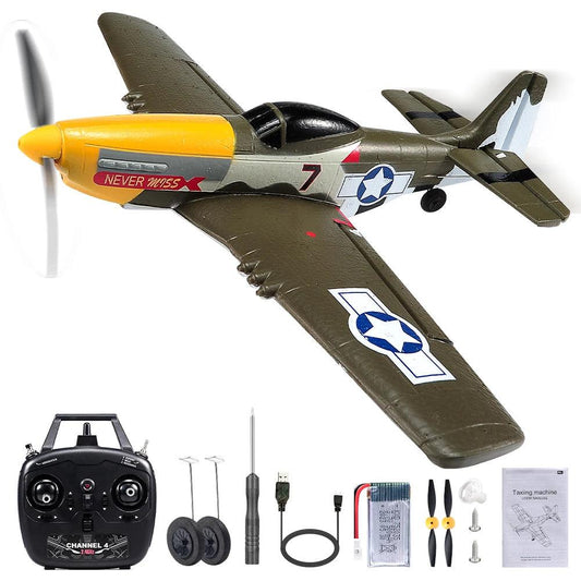 RC P51 Mustang 6 Axis Gyro | 410mm Wingspan | Toylandeu