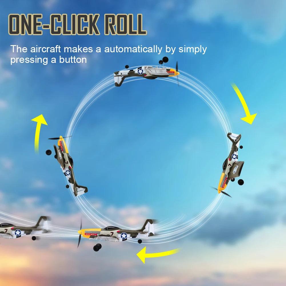 RC P51 Mustang 6 Axis Gyro | 410mm Wingspan | Toylandeu