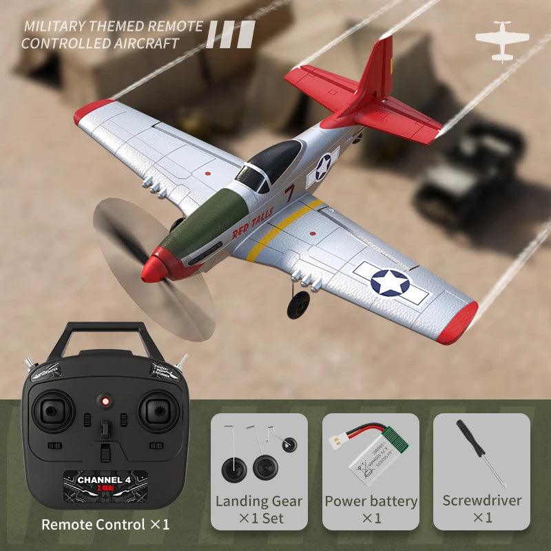 RC P51 Mustang 6 Axis Gyro | 410mm Wingspan | Toylandeu