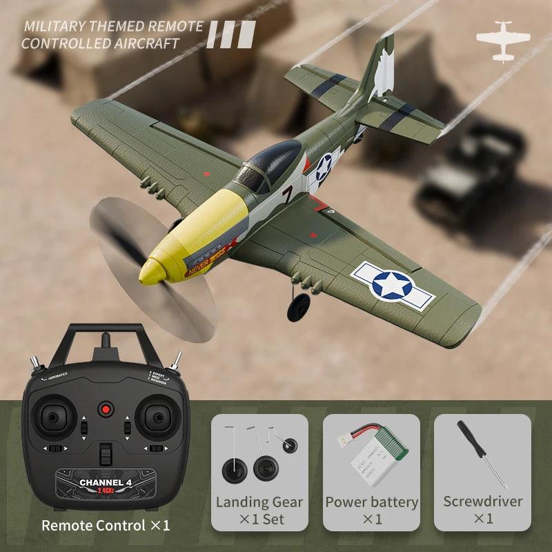 RC P51 Mustang 6 Axis Gyro | 410mm Wingspan | Toylandeu