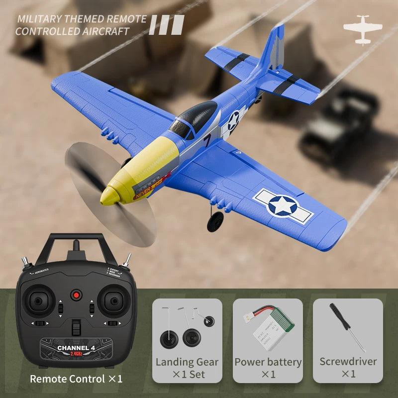 RC P51 Mustang 6 Axis Gyro | 410mm Wingspan | Toylandeu