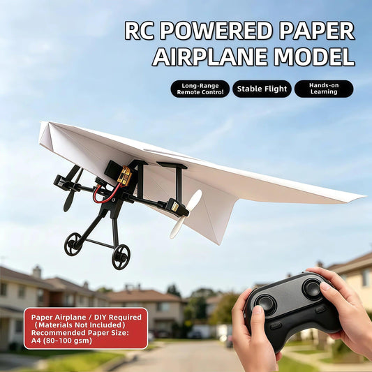 RC Paper Airplane Kit Foldable STEM Toy | Toylandeu™