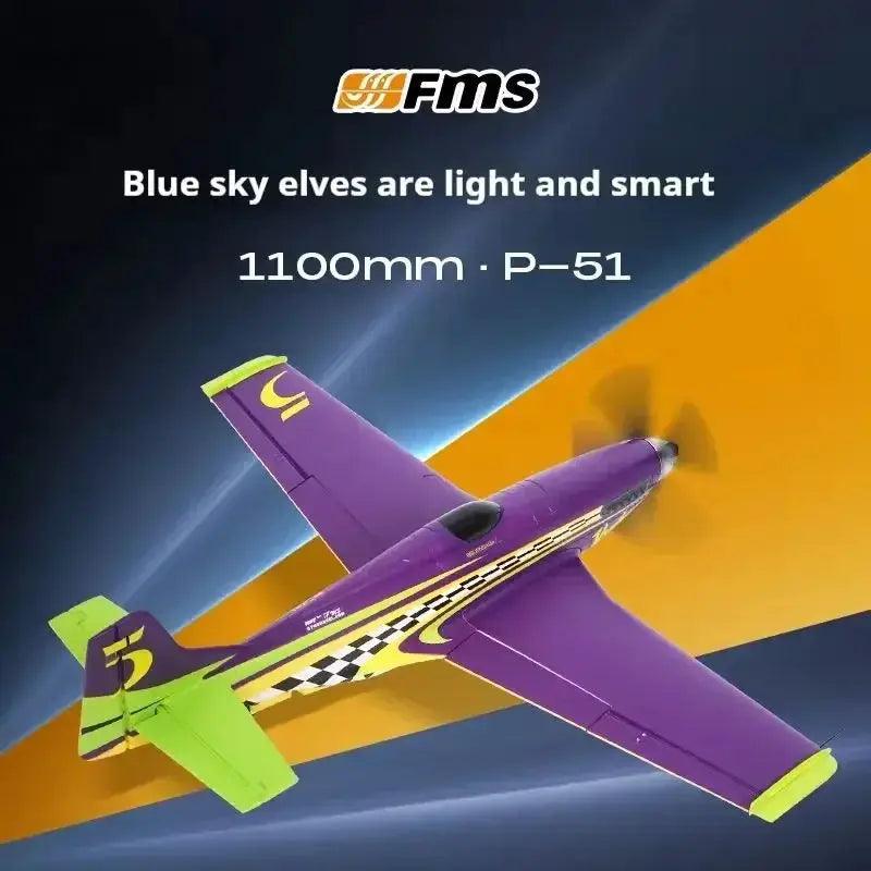  FMS P51 Mustang RC Plane 1100mm Brushless 160KMH Speed -  ToylandEU™